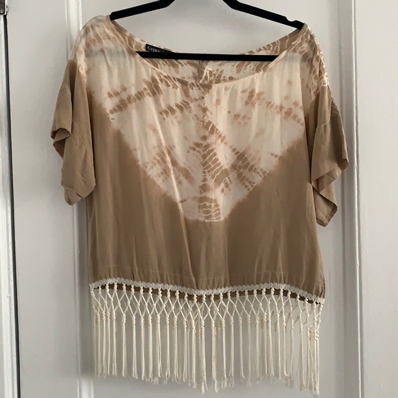 GYPSY 05 SILK TIE-DYE FRINGE SHORT - Picture 1 of 3